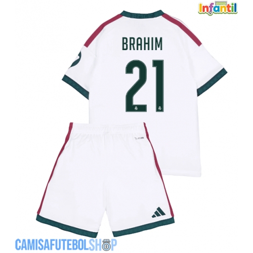 Camisa de time de futebol Real Madrid Brahim Diaz #21 Replicas 1º Equipamento Infantil 2026-27 Manga Curta (+ Calças curtas)